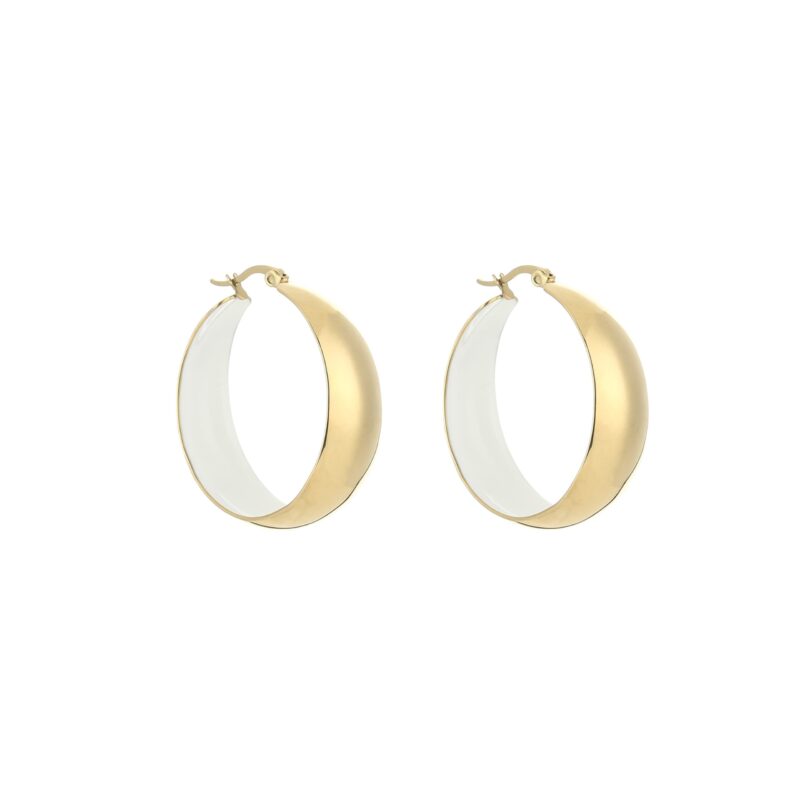 Aura earrings goud wit