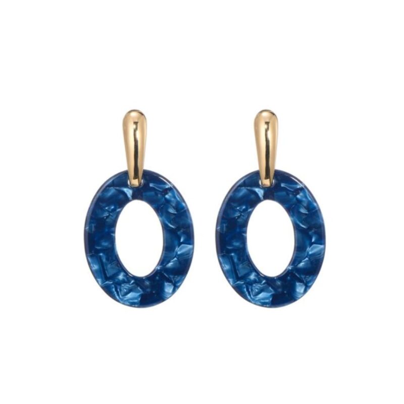 Blue Stone earrings blauw