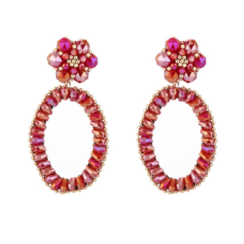Bora Bora earrings rood