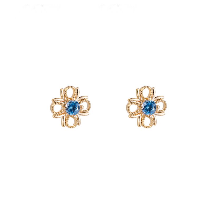 Livia earrings goud blauw