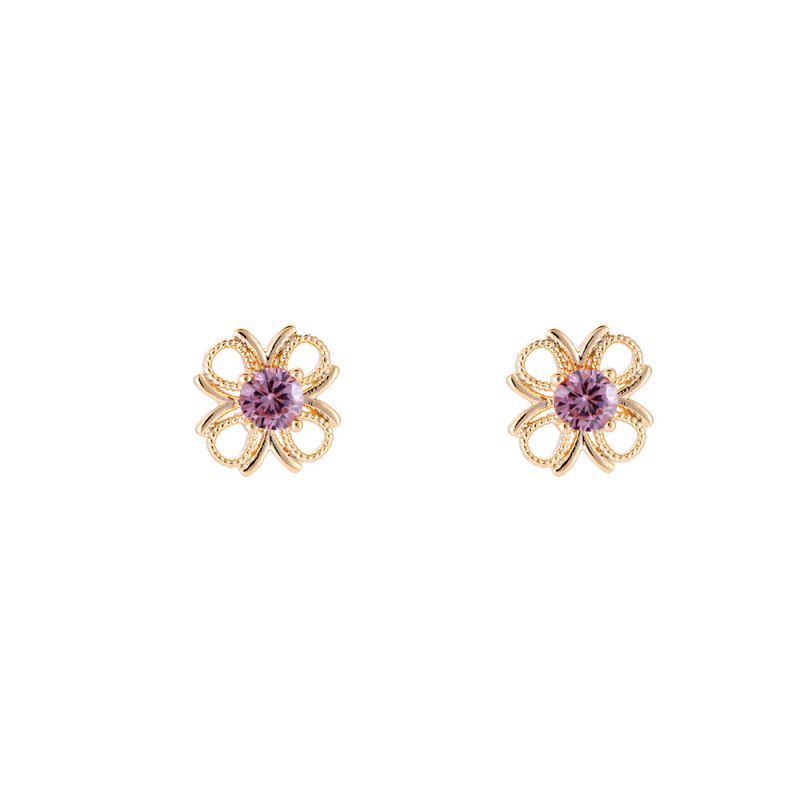 Livia earrings goud paars