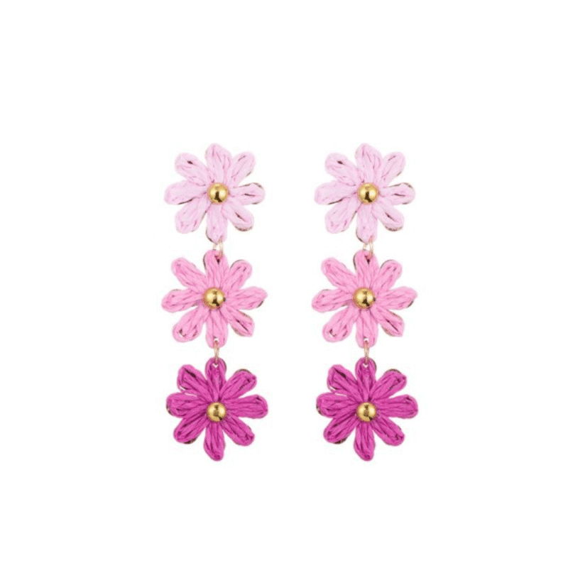 Peony earrings roze
